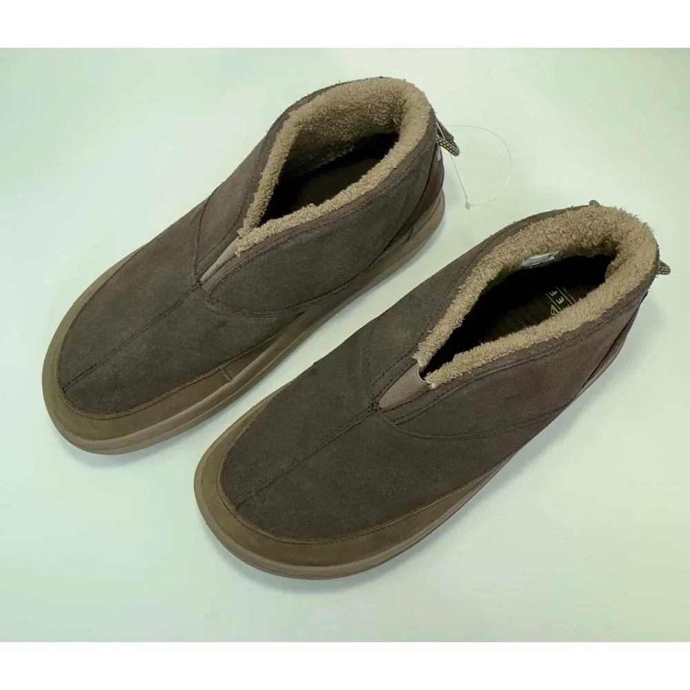 NEW Reef Rambler Hi Boots Men's Size 12 Chocolate Brown Suede Slip On Comfort